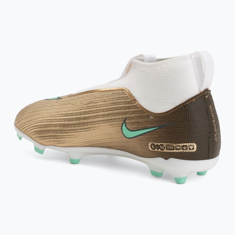 Încălțăminte de fotbal pentru copii Nike Jr. Mercurial Superfly 11 Academy "Kylian Mbappé" metallic gold/green glow 3
