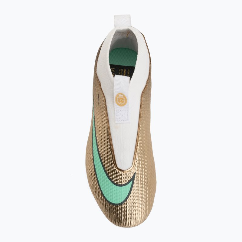 Încălțăminte de fotbal pentru copii Nike Jr. Mercurial Superfly 11 Academy "Kylian Mbappé" metallic gold/green glow 5