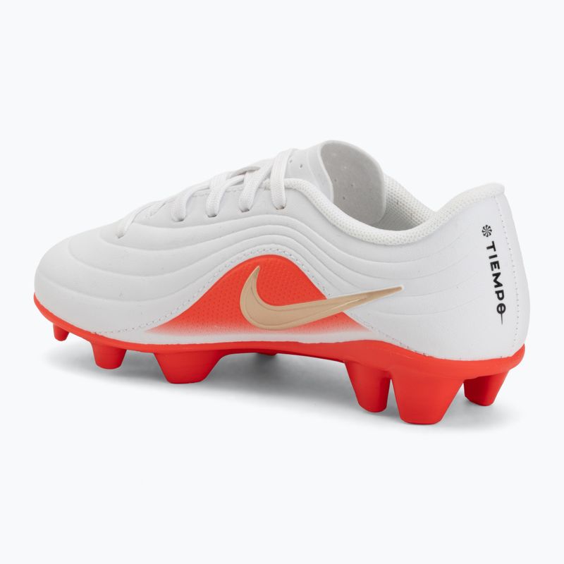 Încălțăminte de fotbal pentru copii Nike Jr. Tiempo Maestro Club White/Bright Crimson/Blur 3
