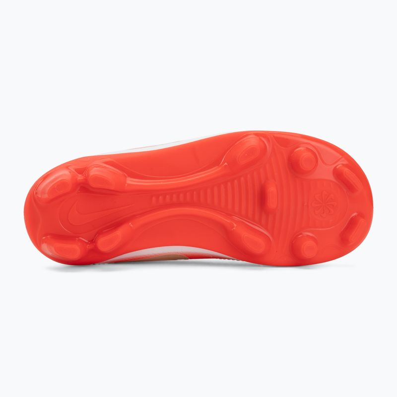Încălțăminte de fotbal pentru copii Nike Jr. Tiempo Maestro Club White/Bright Crimson/Blur 4