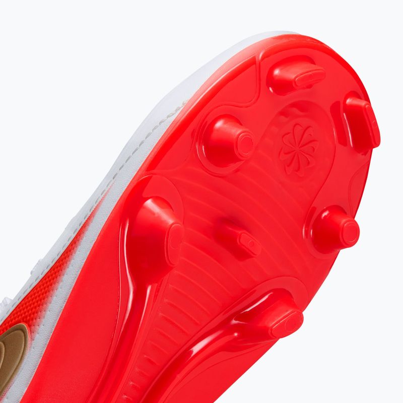 Încălțăminte de fotbal pentru copii Nike Jr. Tiempo Maestro Club White/Bright Crimson/Blur 4