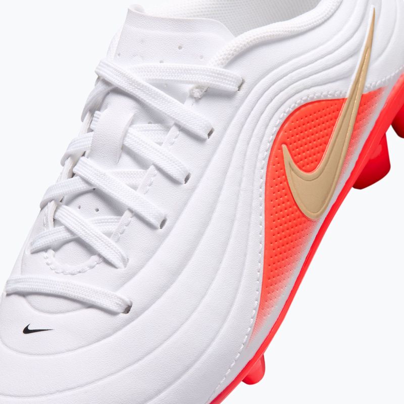 Încălțăminte de fotbal pentru copii Nike Jr. Tiempo Maestro Club White/Bright Crimson/Blur 5