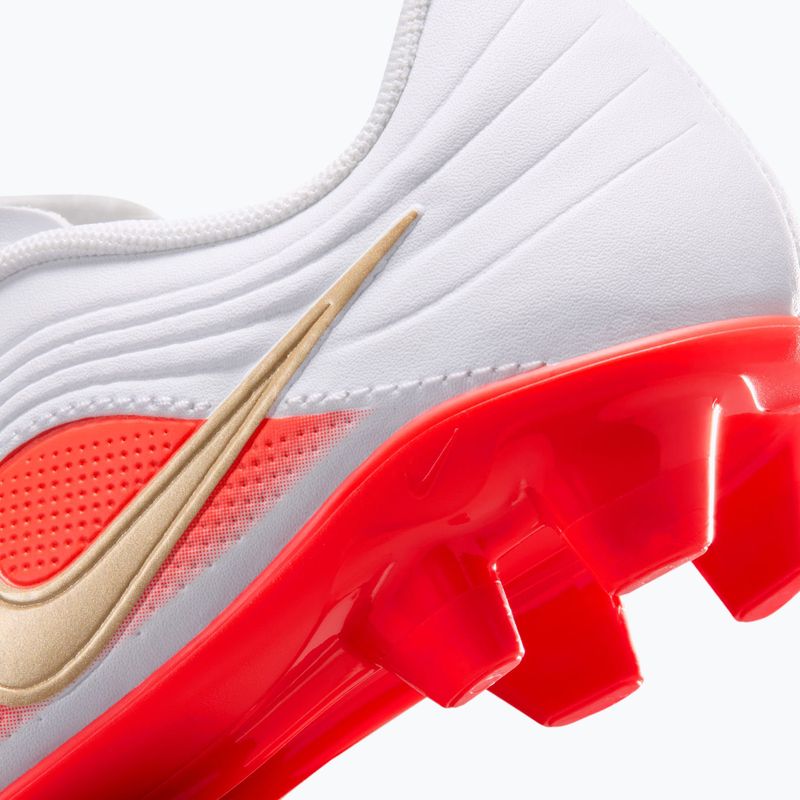 Încălțăminte de fotbal pentru copii Nike Jr. Tiempo Maestro Club White/Bright Crimson/Blur 6