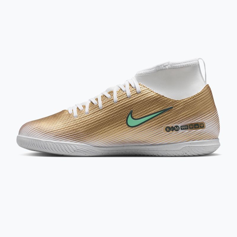 Încălțăminte de fotbal pentru copii Nike Jr. Mercurial Superfly 11 Club "Kylian Mbappé" metallic gold/green glow 2