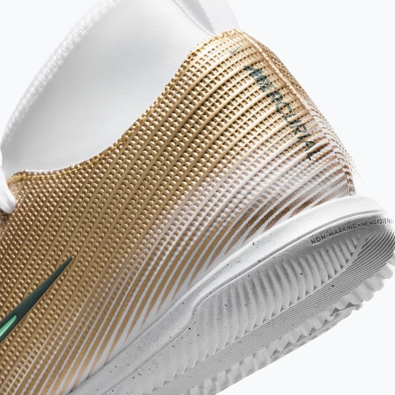 Încălțăminte de fotbal pentru copii Nike Jr. Mercurial Superfly 11 Club "Kylian Mbappé" metallic gold/green glow 6