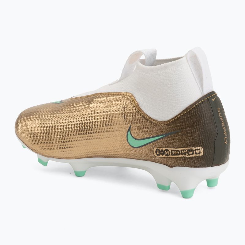 Încălțăminte de fotbal pentru copii Nike Jr. Mercurial Superfly 11 Academy "Kylian Mbappé" metallic gold/green glow 3