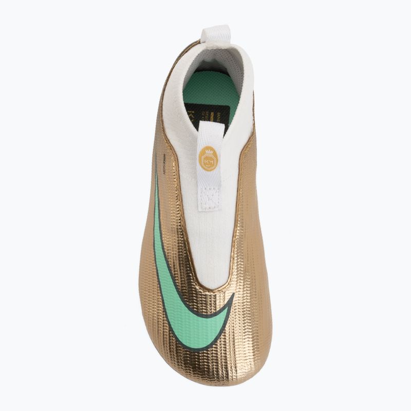 Încălțăminte de fotbal pentru copii Nike Jr. Mercurial Superfly 11 Academy "Kylian Mbappé" metallic gold/green glow 5