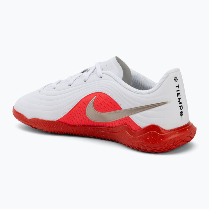 Încălțăminte de fotbal pentru copii Nike Jr. Tiempo Maestro Club white/bright crimson/blur 3