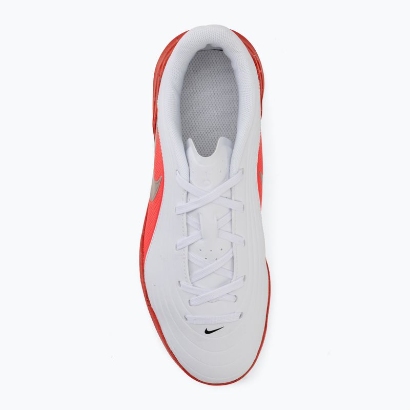 Încălțăminte de fotbal pentru copii Nike Jr. Tiempo Maestro Club white/bright crimson/blur 5