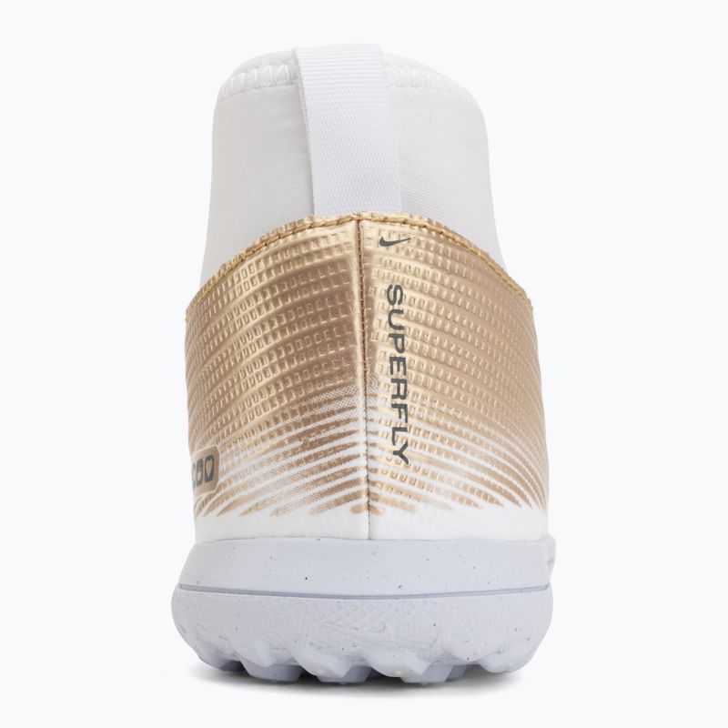 Încălțăminte de fotbal pentru copii Nike Jr. Mercurial Superfly 11 Club "Kylian Mbappé" metallic gold/green glow 6