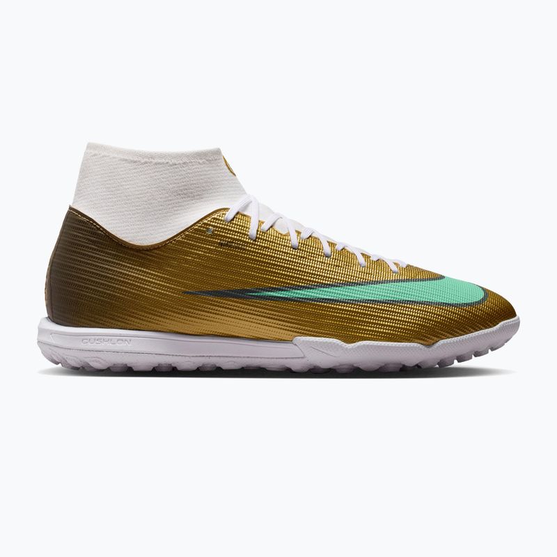 Încălțăminte de fotbal pentru bărbați Nike Mercurial Superfly 11 Academy "Kylian Mbappé" metallic gold/green glow