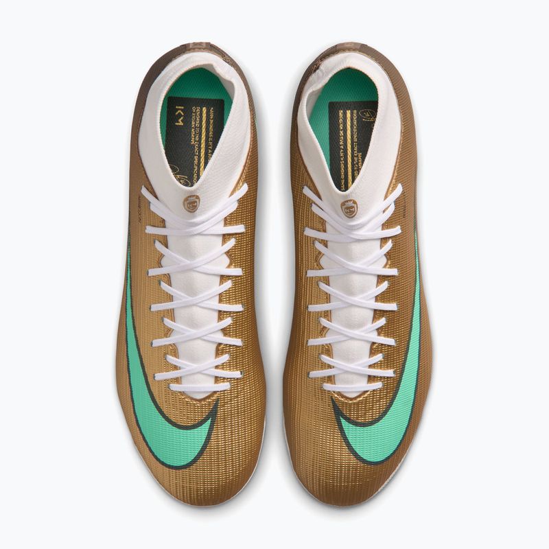 Încălțăminte de fotbal pentru bărbați Nike Mercurial Superfly 11 Academy "Kylian Mbappé" metallic gold/green glow 4