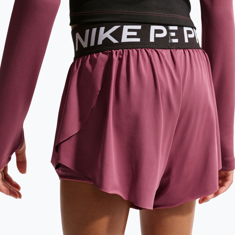 Pantaloni scurți pentru copii Nike Pro pink smoke/black/white 5
