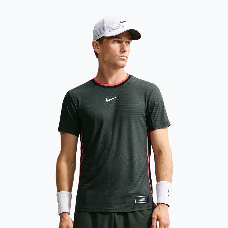 Tricou polo Nike Court Slam Aero-Fit Black Spruce/White
