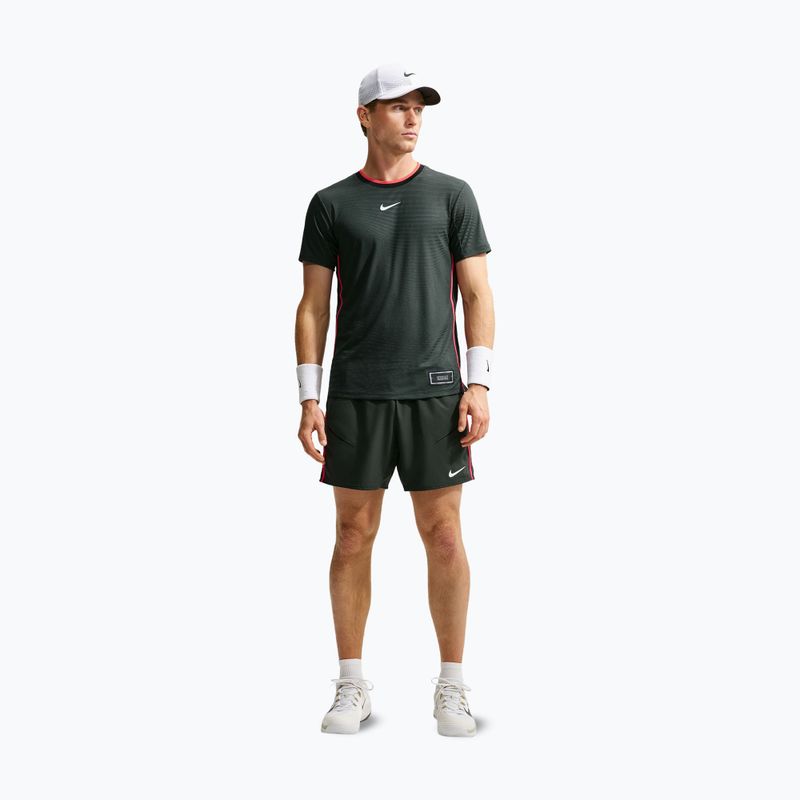 Tricou polo Nike Court Slam Aero-Fit Black Spruce/White 2