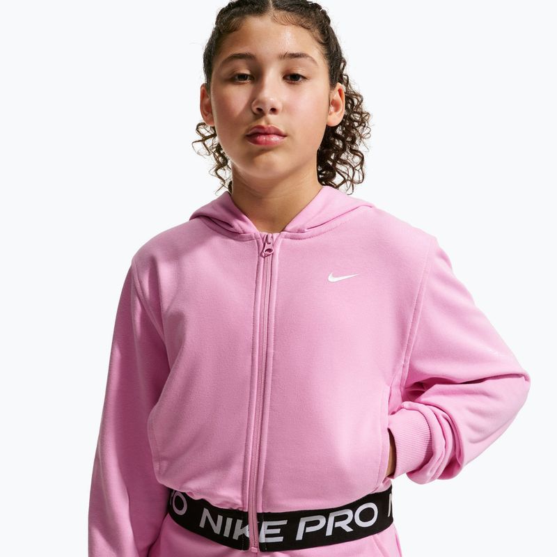 Bluză pentru copii Nike Pro Fleece pink rise/pink rise/black/white 3