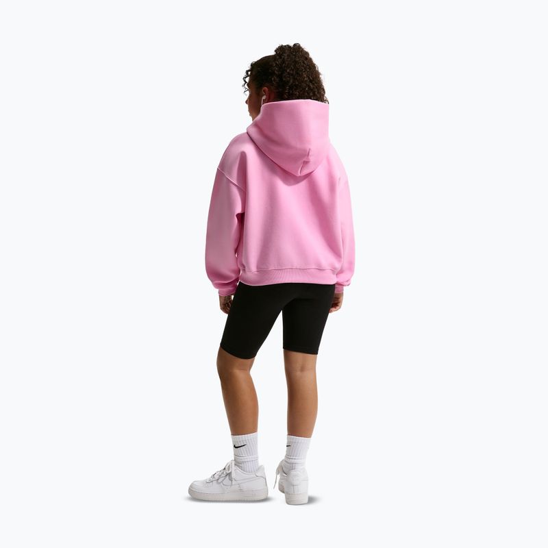 Bluză pentru copii Nike Sportswear Studio Fleece pink rise/white 3