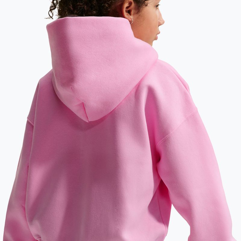 Bluză pentru copii Nike Sportswear Studio Fleece pink rise/white 7