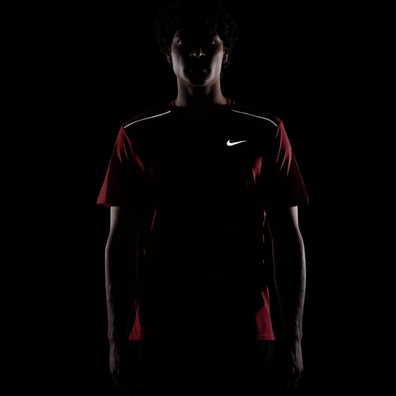Tricou de alergare pentru bărbați Nike Miler Dri-Fit UV tough red/mystic dates 7