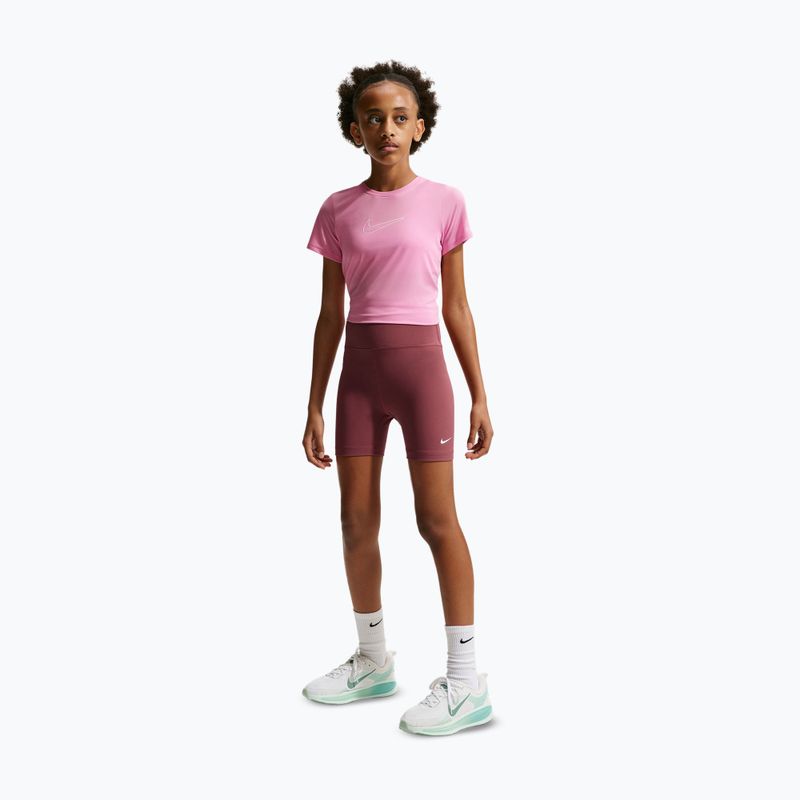 Pantaloni scurți pentru copii Nike One pink smoke/white 2