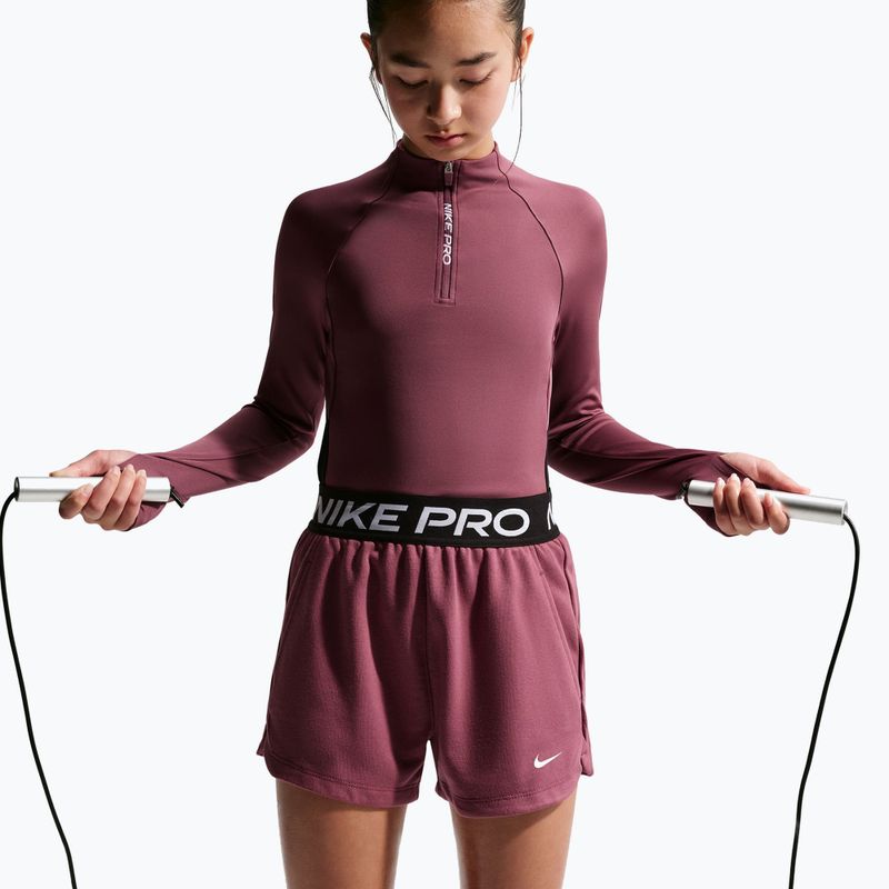 Pantaloni scurți pentru copii Nike Pro Fleece pink smoke/pink smoke/black/white 6