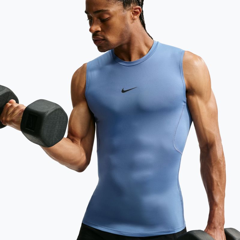 Tricou de antrenament bărbați Nike Pro indigo storm/black 3