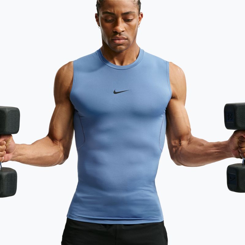 Tricou de antrenament bărbați Nike Pro indigo storm/black 5