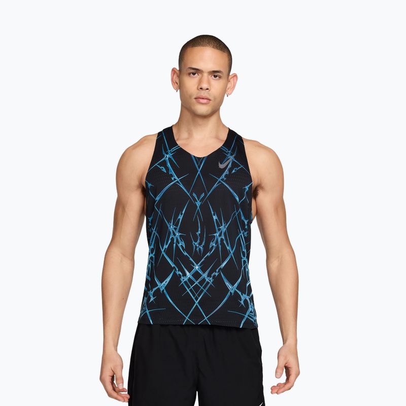Tricou de alergare pentru bărbați Nike AeroSwift black/white
