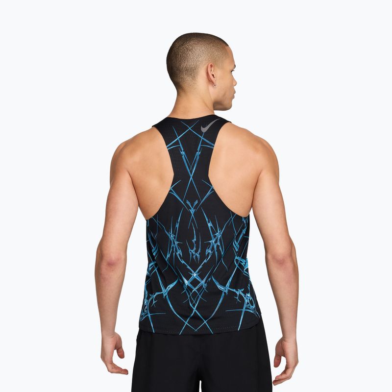 Tricou de alergare pentru bărbați Nike AeroSwift black/white 2