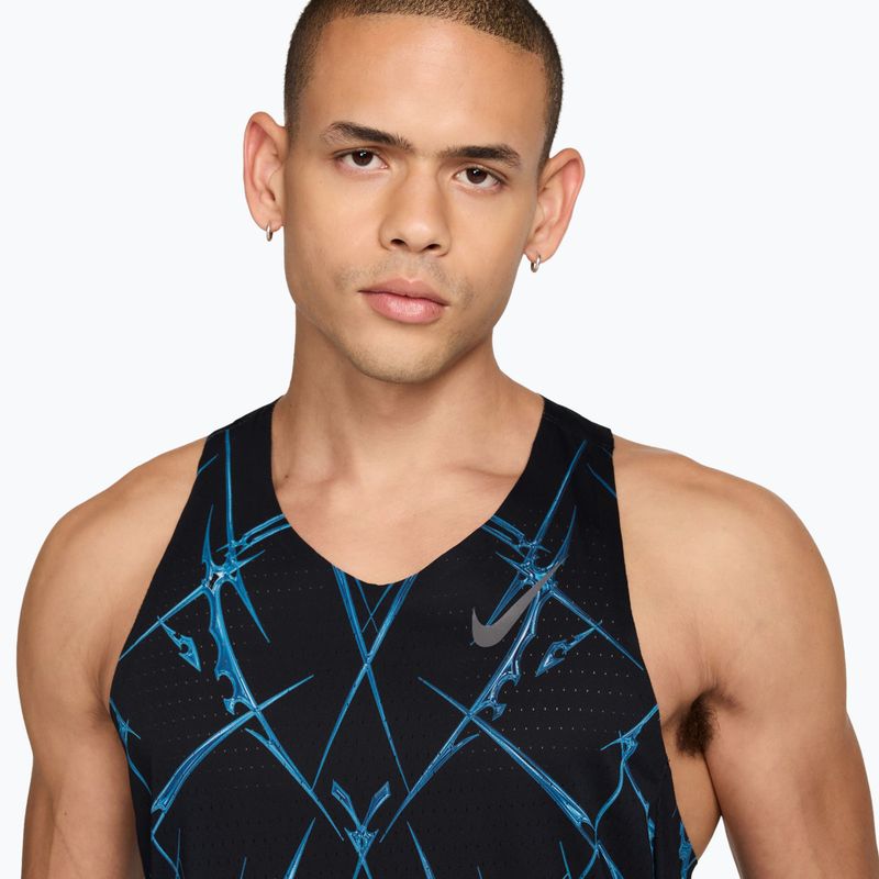 Tricou de alergare pentru bărbați Nike AeroSwift black/white 3