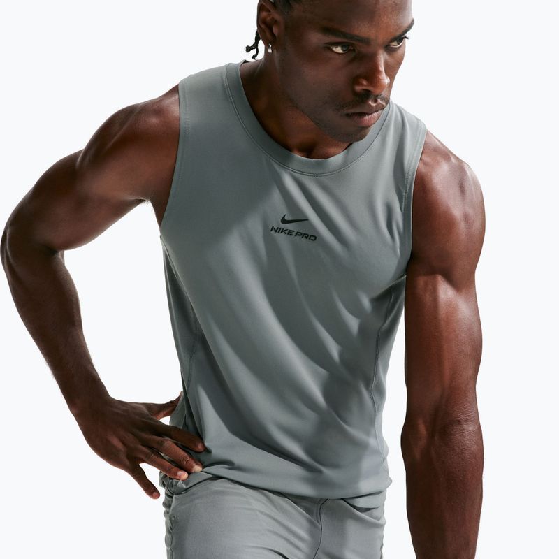 Tricou de antrenament bărbați Nike Pro smoke grey/black 5