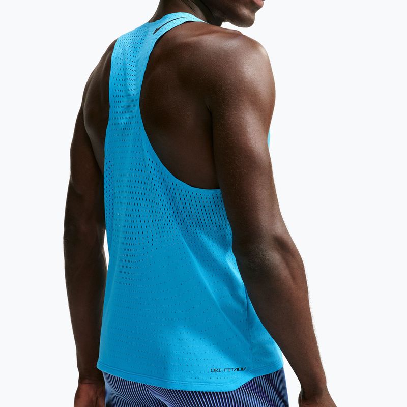 Tricou de alergare pentru bărbați Nike AeroSwift light current blue/black 5