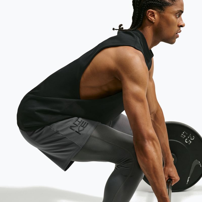 Pantaloni scurți de antrenament pentru bărbați Nike Flex smoke grey/black 5