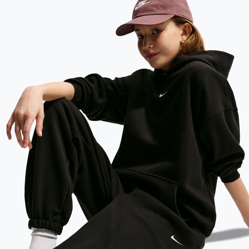 Pantaloni pentru copii Nike Sportswear Studio Fleece black/white 6