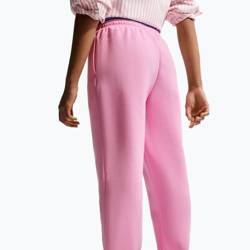 Pantaloni pentru copii Nike Sportswear Studio Fleece pink rise/white 4