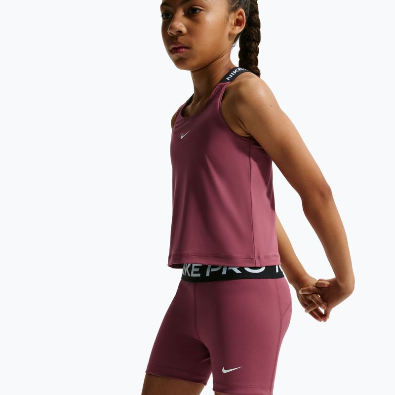 Pantaloni scurți pentru copii Nike Pro pink smoke/white 4