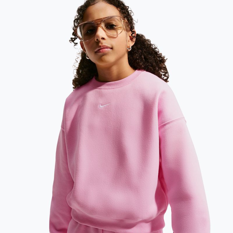Bluză pentru copii Nike Sportswear Studio pink rise/white 4