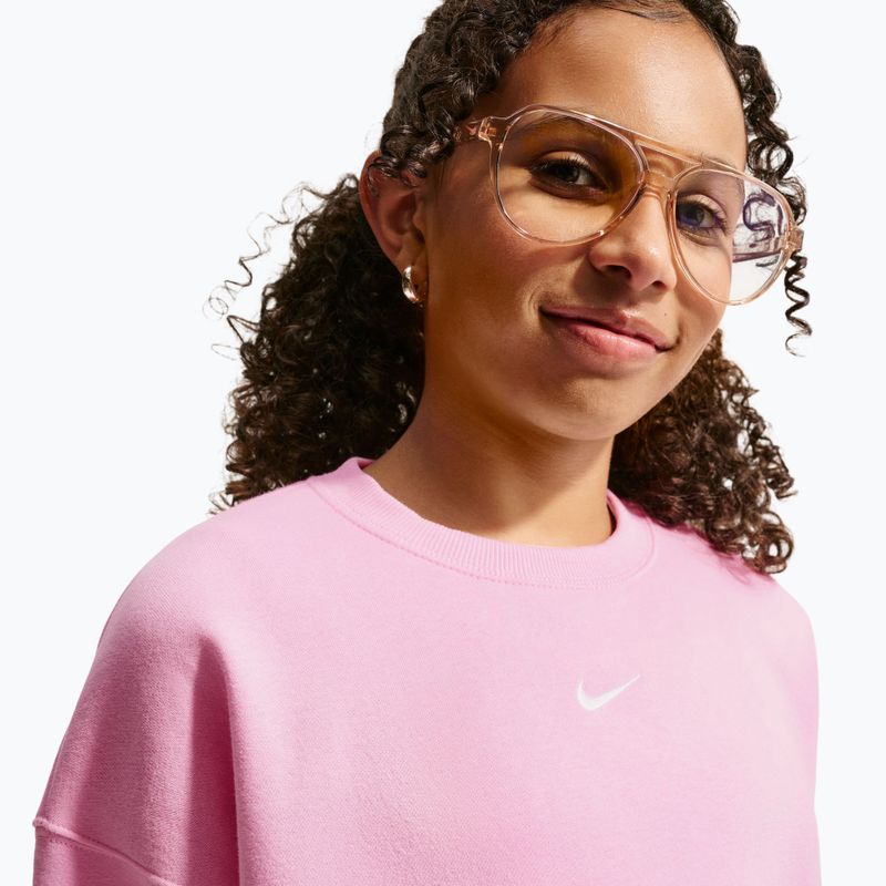 Bluză pentru copii Nike Sportswear Studio pink rise/white 6