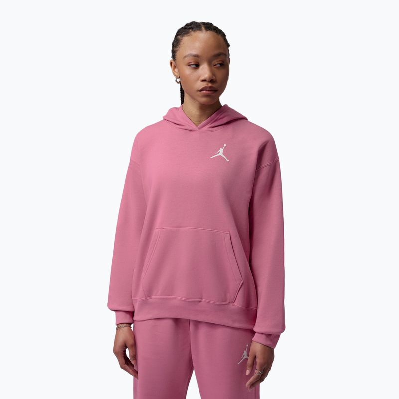 Bluză pentru femei Jordan Fleece Hoodie desert berry/white