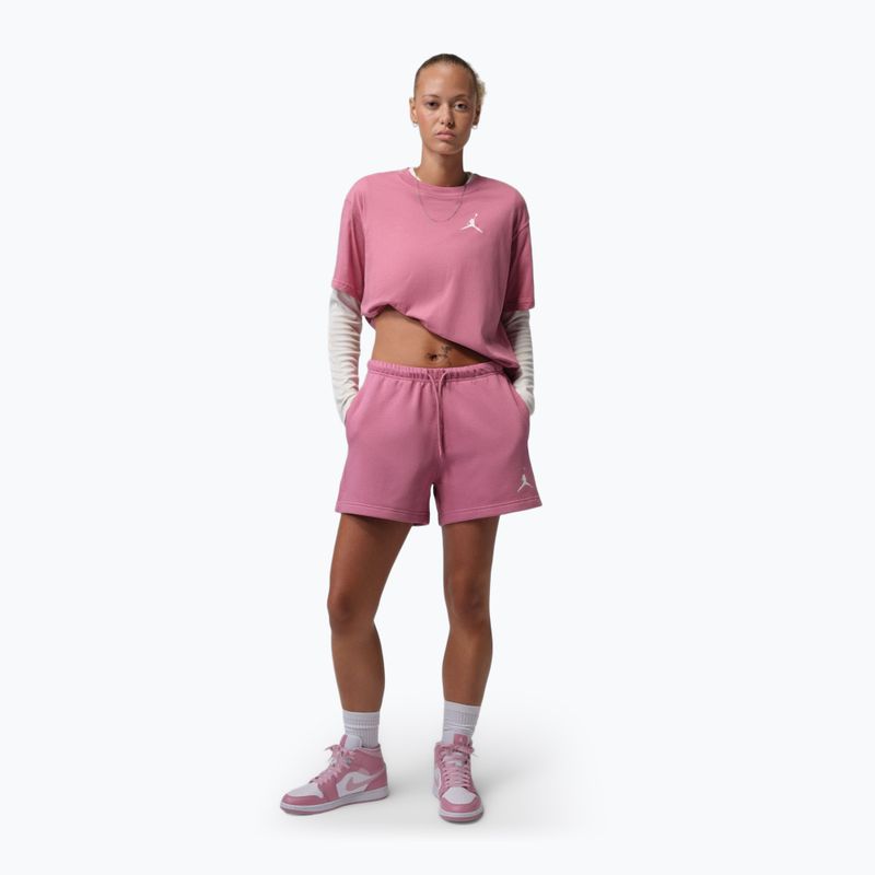 Pantaloni scurți pentru femei Jordan Fleece desert berry/white 2