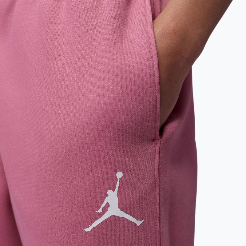 Spodnie damskie Nike Jordan Fleece desert berry/white 4
