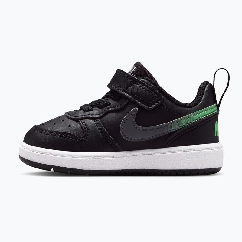 Încălțăminte pentru copii Nike Court Borough Low black/smoke grey/white/illusion green 2
