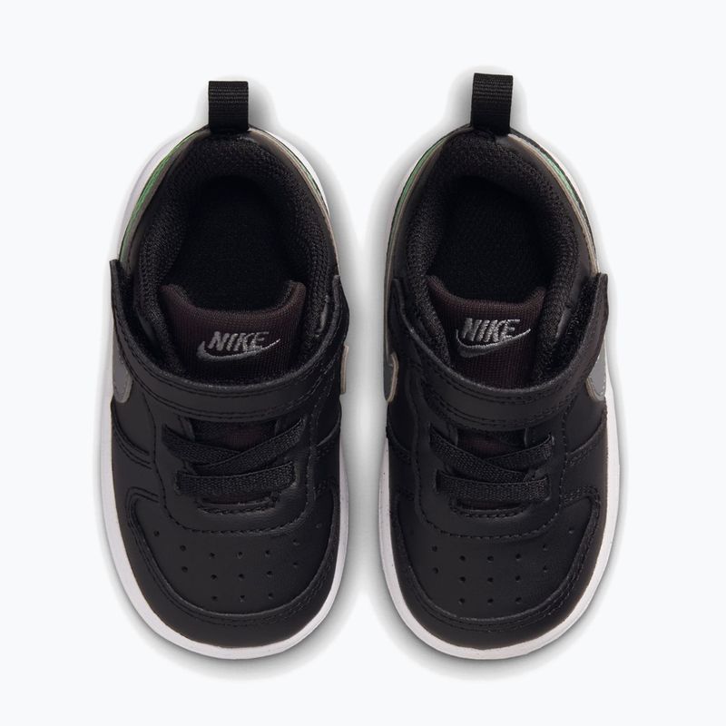 Încălțăminte pentru copii Nike Court Borough Low black/smoke grey/white/illusion green 4