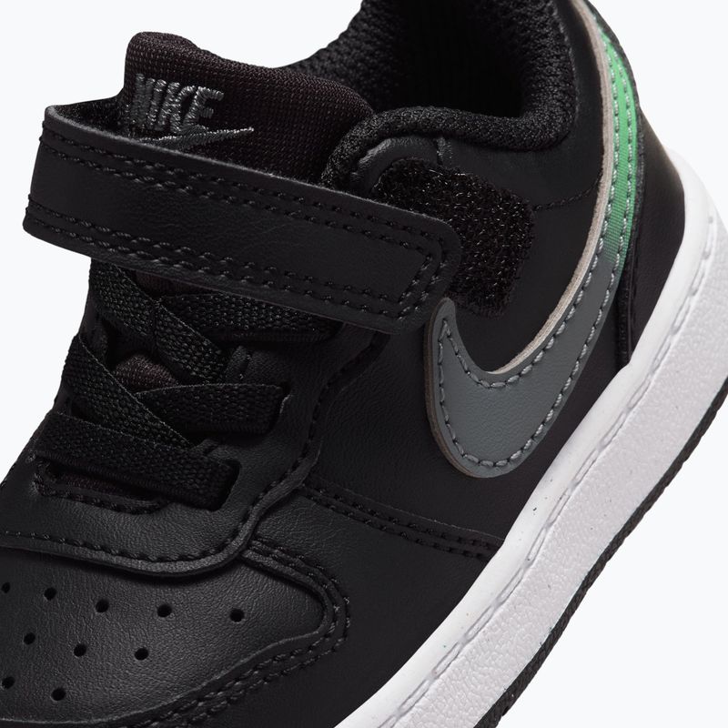 Încălțăminte pentru copii Nike Court Borough Low black/smoke grey/white/illusion green 5