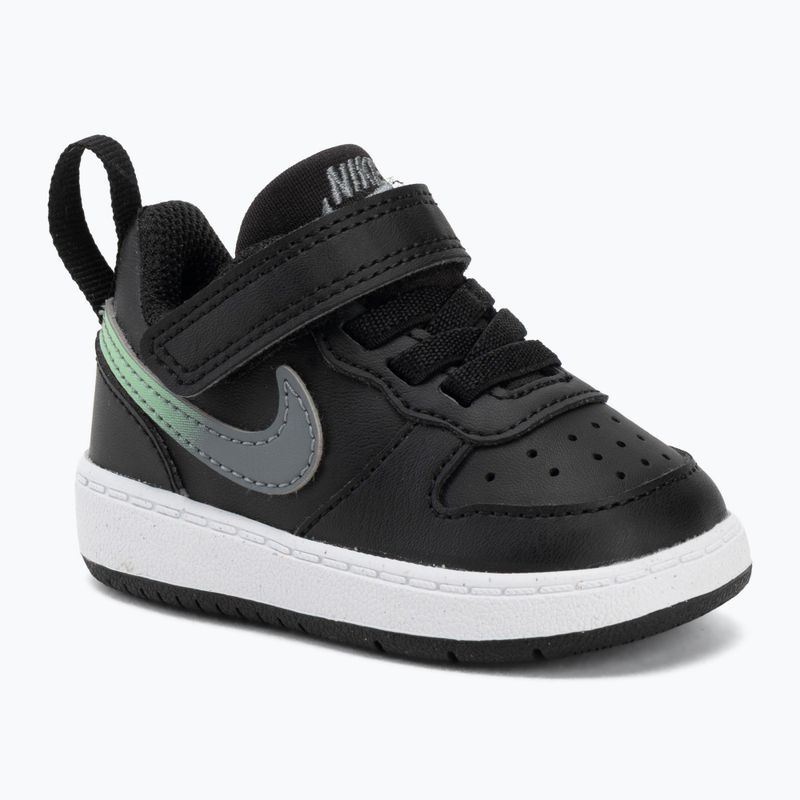 Încălțăminte pentru copii Nike Court Borough Low black/smoke grey/white/illusion green