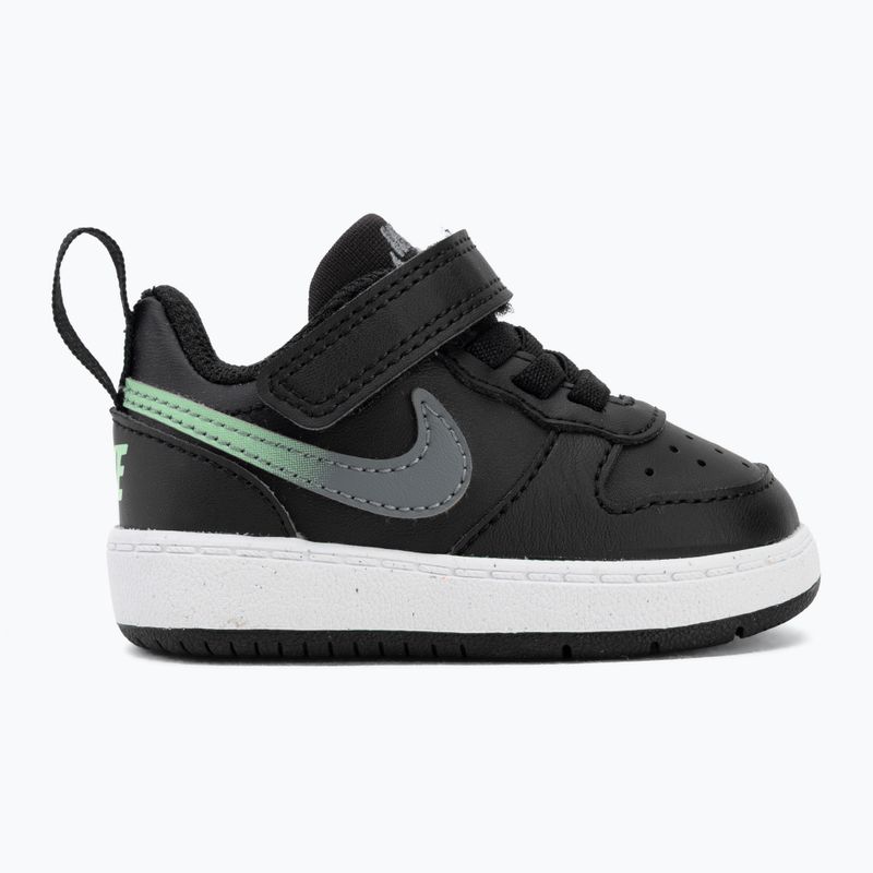 Încălțăminte pentru copii Nike Court Borough Low black/smoke grey/white/illusion green 2