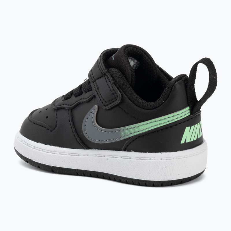 Încălțăminte pentru copii Nike Court Borough Low black/smoke grey/white/illusion green 3