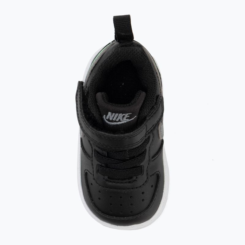 Încălțăminte pentru copii Nike Court Borough Low black/smoke grey/white/illusion green 5