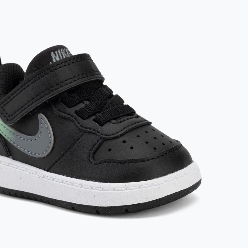 Încălțăminte pentru copii Nike Court Borough Low black/smoke grey/white/illusion green 7