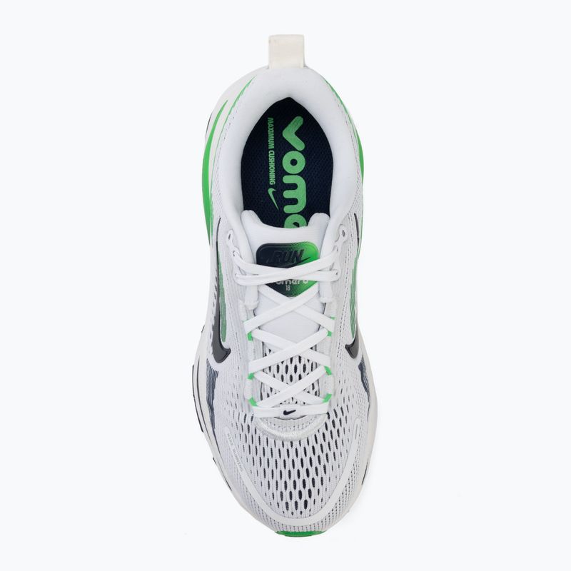 Pantofi de alergare Nike Vomero 18 alb/verdele scânteietor/bleumarin închis 5